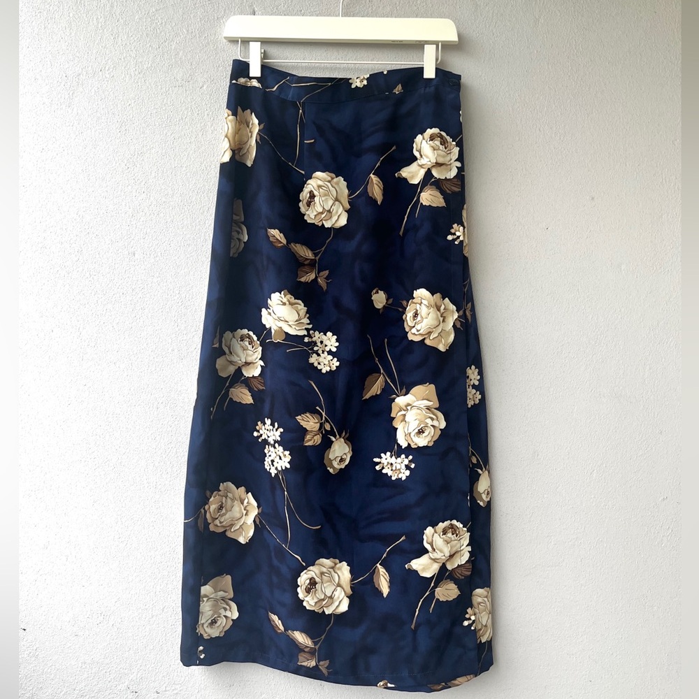 Floral Midi Wrap Skirt